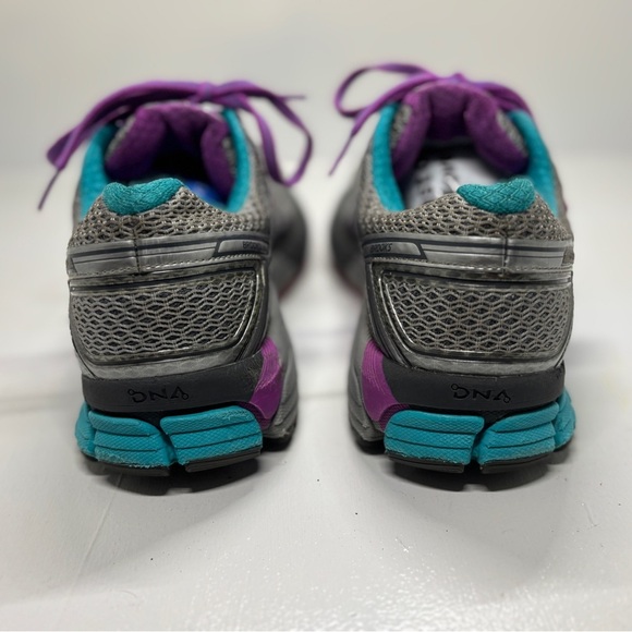 Brooks Adrenaline GTS 17 Silver and Purple running shoes women’s size 11.5 - Picture 6 of 11